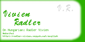 vivien radler business card